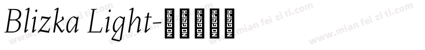 Blizka Light字体转换